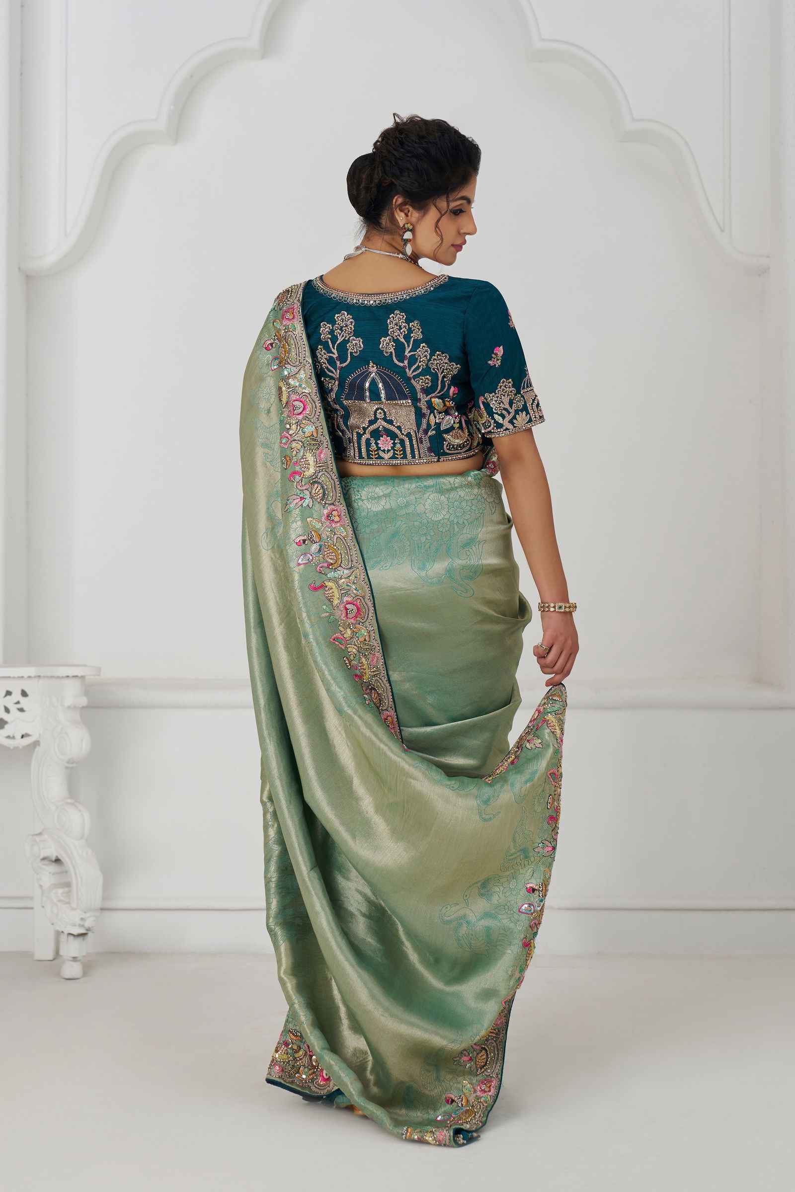 Kf 111 Green Color Pure Dola Viscouse Silk Saree Bulk Orders In India